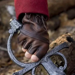 Epic Armoury Fingerlose Handschuhe Mit Schnürsenkeln, Braun -Halloween Verkäufe fingerlose handschuhe mit schnuersenkeln braun 4