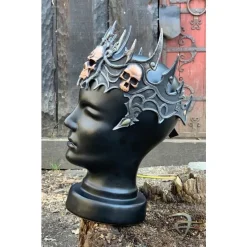 Epic Armoury Latex-Tiara Mit Schädeln -Halloween Verkäufe latex tiara mit schaedeln 4
