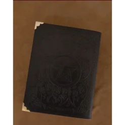 Schwarzes Lederbuch Mit Pentagramm